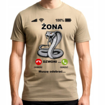 Koszulka Żona dzwoni, muszę odebrać humorystyczny dodatek do twojego stylu