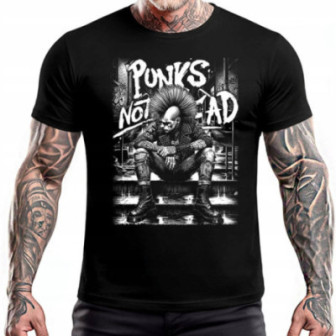 PUNKS NOT DEAD KOSZULKA ROCK PUNK FUCK THE SYSTEM na prezent dla fana