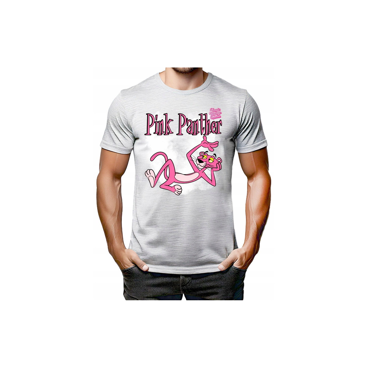 Koszulka z wizerunkiem Różowej Pantery - styl i humor w jednym Pink Panther