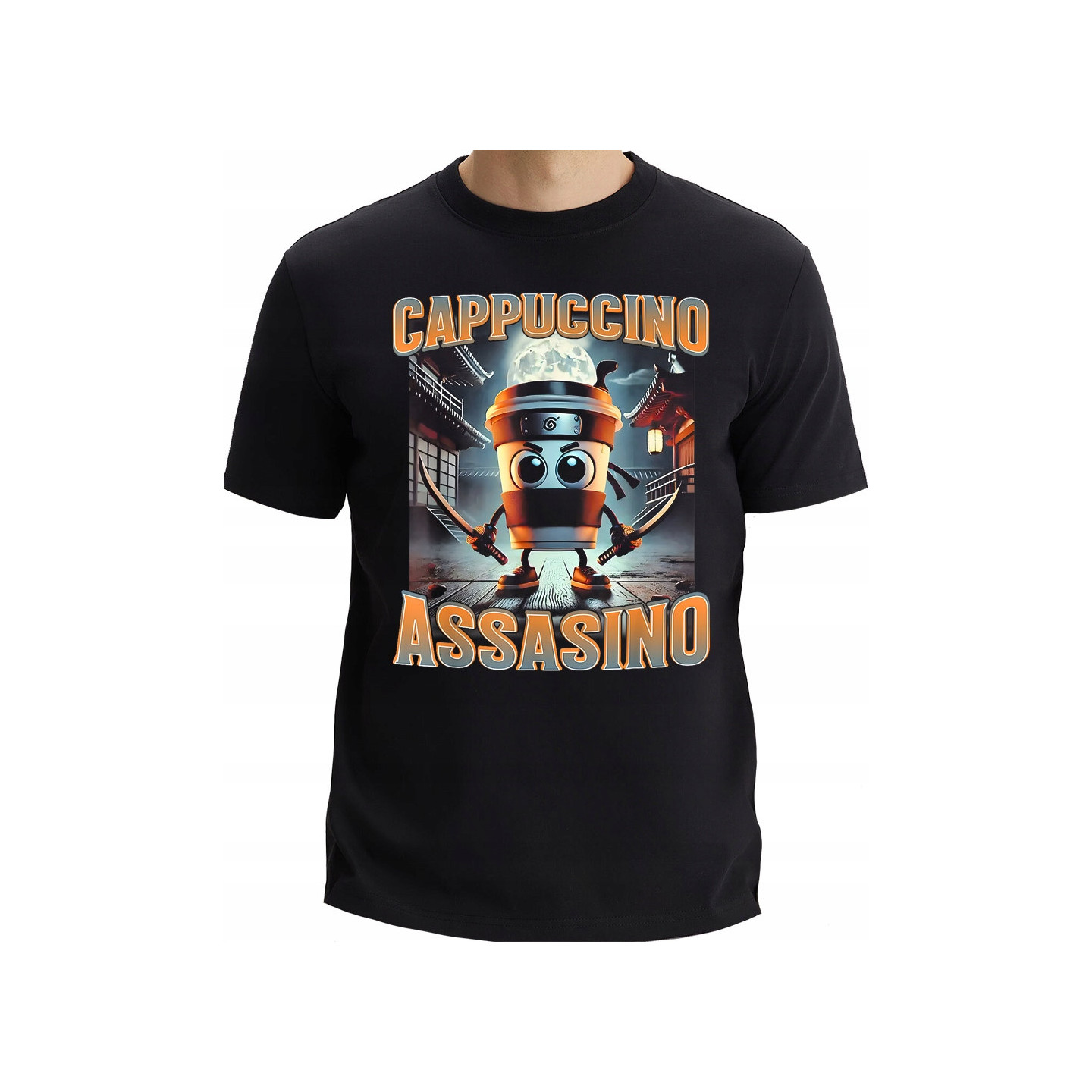 KOSZULKA CAPPUCCINO ASSASINO ITALIAN BRAINROT MEMY TIK TOK MĘSKA