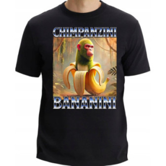 KOSZULKA CHIMPANZINI BANANINI ITALIAN BRAINROT MEMY TIK TOK MĘSKA