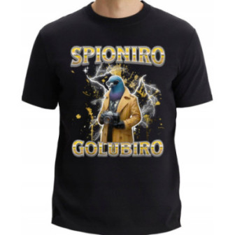 KOSZULKA SPIONIRO GOLUBIRO ITALIAN BRAINROT MEMY TIK TOK MĘSKA