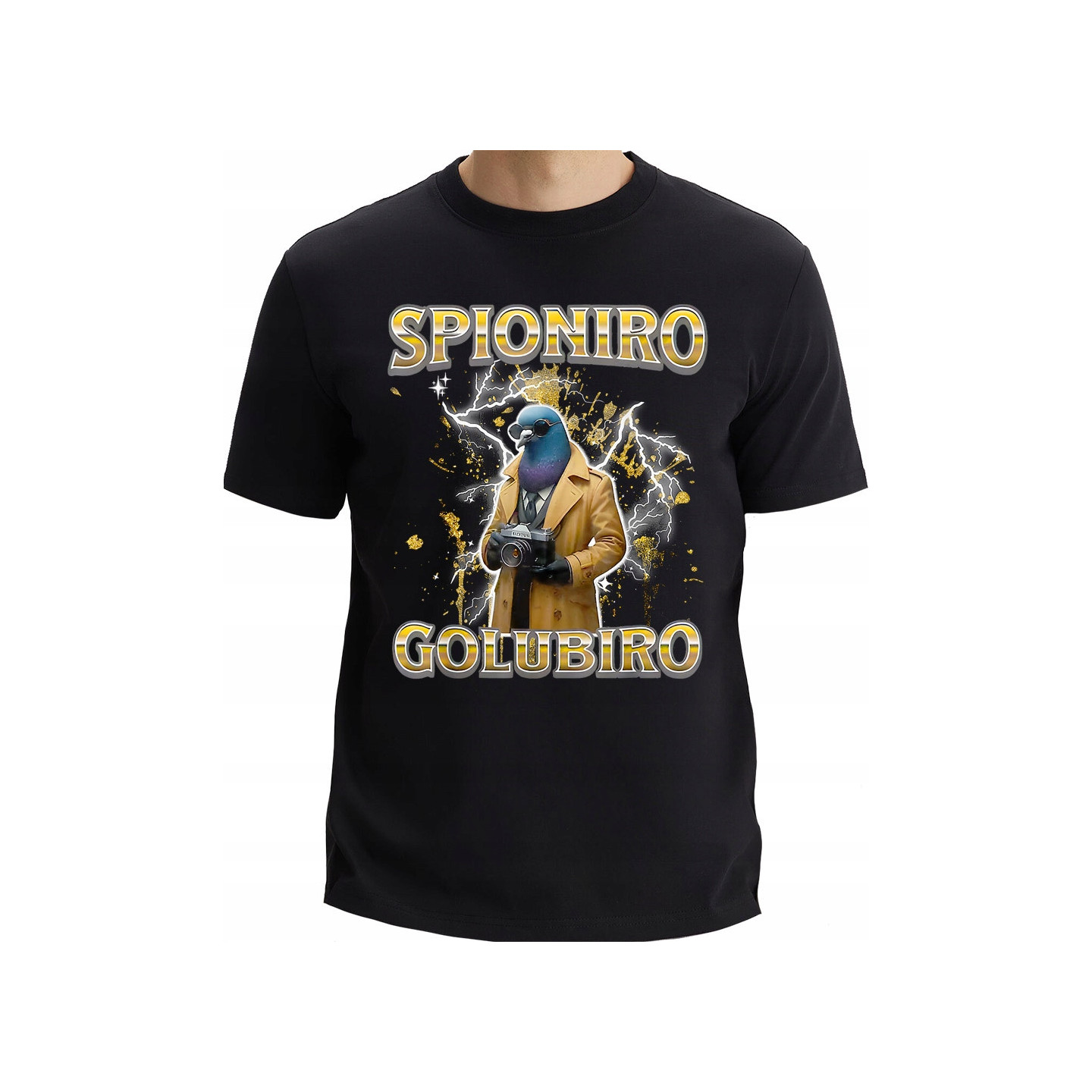 KOSZULKA SPIONIRO GOLUBIRO ITALIAN BRAINROT MEMY TIK TOK MĘSKA