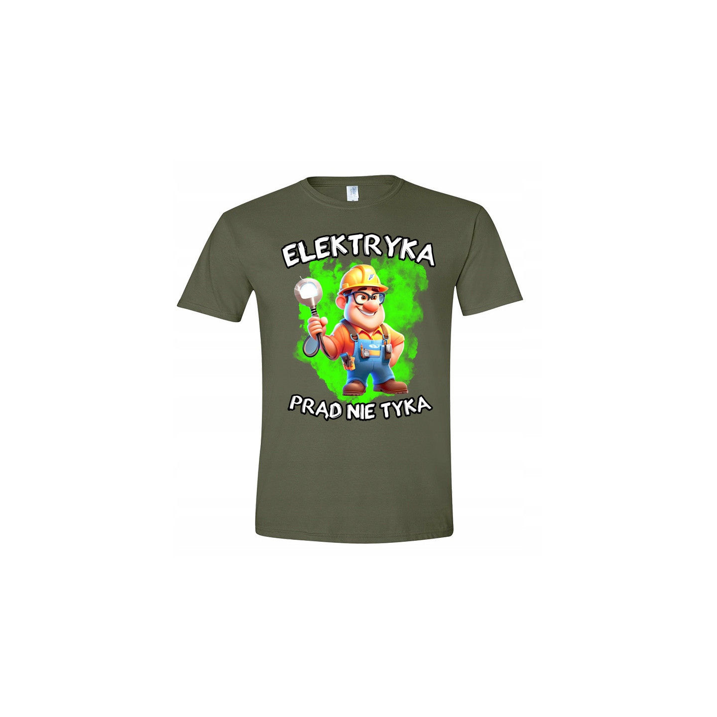 ELEKTRYK KOSZULKA na PREZENT DLA ELEKTRYKA FACHOWCA WESOŁA ZABAWNA NAPISY