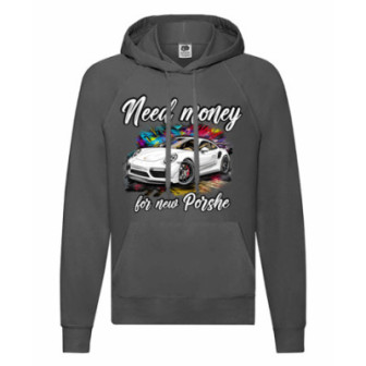 PORSHE BLUZA Z KAPTUREM NEED MONEY FOR NEW PORSHE WESOŁA na PREZENT