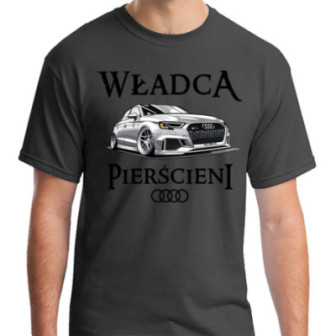 KOSZULKA MĘSKA Z NADRUKIEM AUDI WŁADCA PIERŚCIENI SAMOCHODOWA DLA FANA