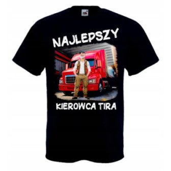 TIR KIEROWCA KOSZULKA MĘSKA DLA KIEROWCY TIRA na PREZENT WESOŁA ŚMIESZNA