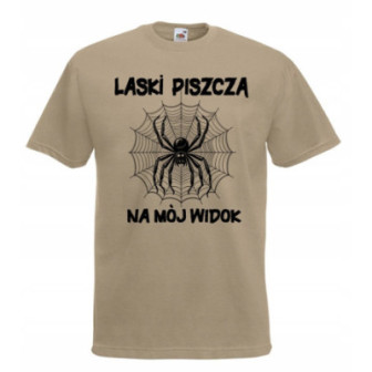 KOSZULKA Z NADRUKIEM LASKI PISZCZĄ NA MÓJ WIDOK WESOŁA SUPER NA PREZENT