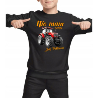 Bluza dziecięca z nadrukiem Traktora z wesołym napisem dla miłośnika