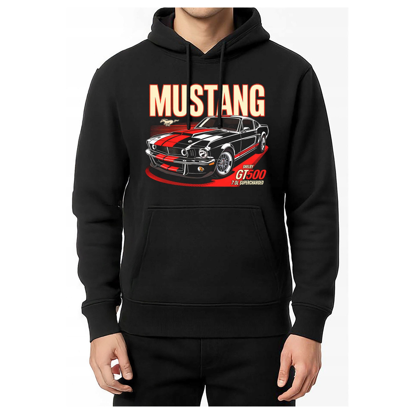 BLUZA Mustang Shelby premium nadruk, idealna na prezent dla fana samochodów