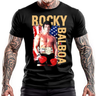 Rocky Balboa koszulka męska kultowa postać film dla miłośnika na prezent.