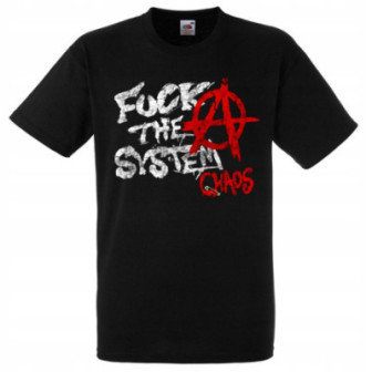 PUNK FUCK THE SYSTEM CHAOS ANARCHY KOSZULKA