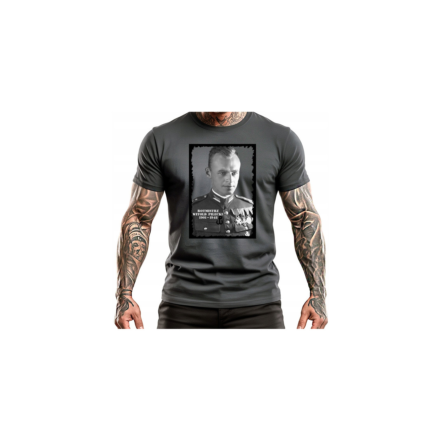 Koszulka męska Witold Pilecki unikalny wzór, prezent dla patrioty!
