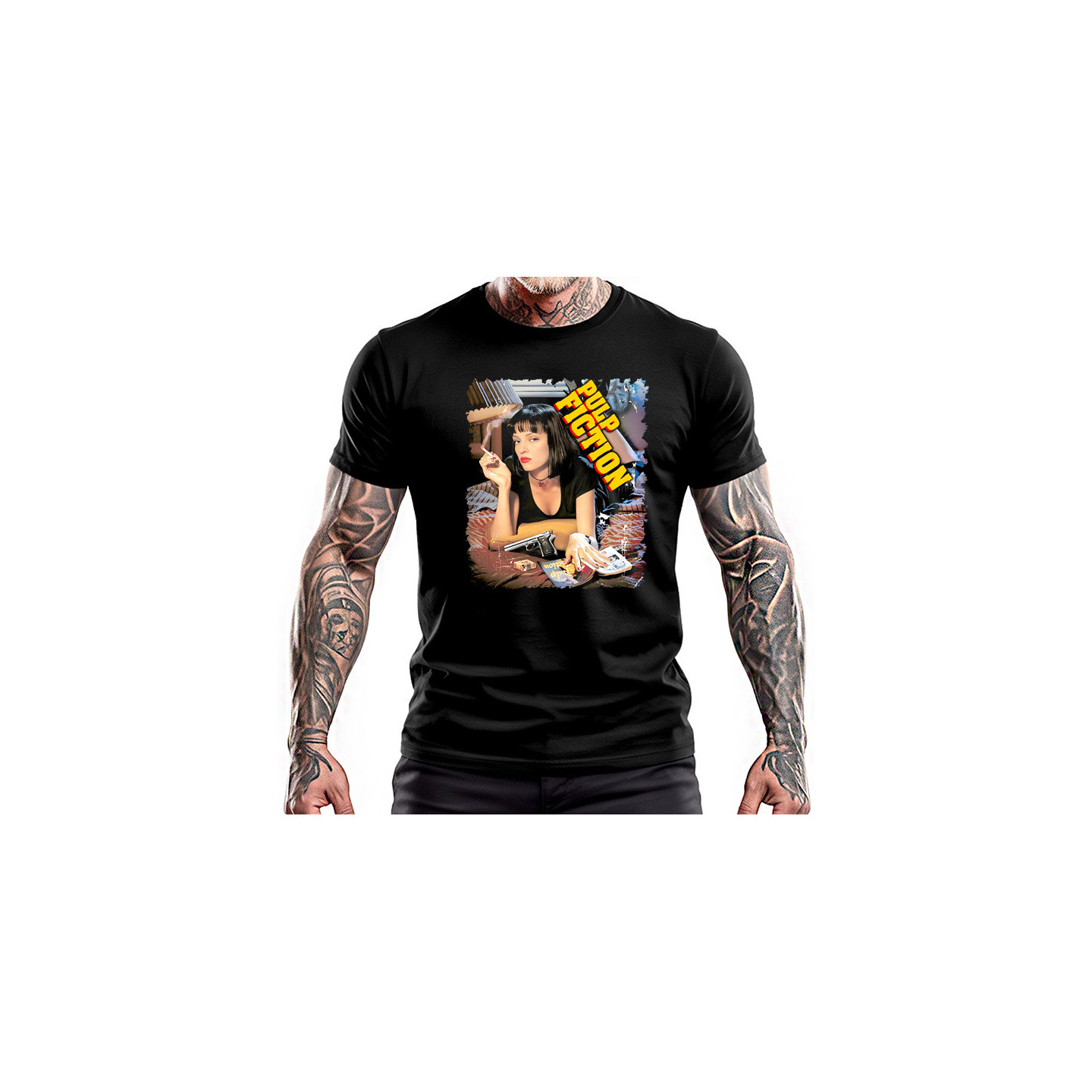 Koszulka męska "Pulp Fiction" – stylowy design, dla miłośników kina, jakość