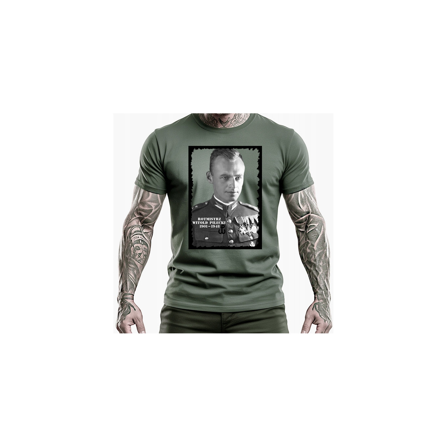 Witold Pilecki koszulka męska unikalny wzór, prezent dla patrioty!